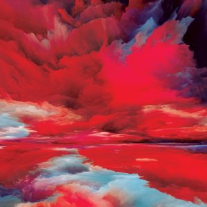 Peinture sur toile Ciel Rouge Abstrait – Image 1