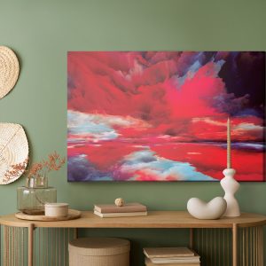 Peinture sur toile Ciel Rouge Abstrait – Image 5