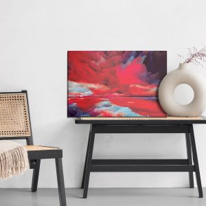 Peinture sur toile Ciel Rouge Abstrait – Image 6