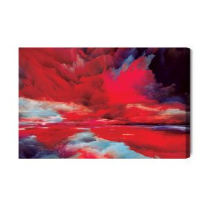 Peinture sur toile Ciel Rouge Abstrait – Image 2