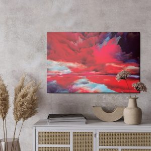 Peinture sur toile Ciel Rouge Abstrait – Image 3