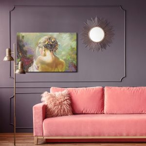 Peinture sur toile Portrait D'une Femme Pensive – Image 4