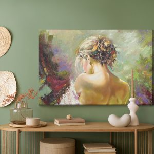 Peinture sur toile Portrait D'une Femme Pensive – Image 5