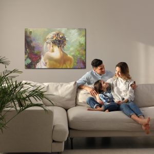 Peinture sur toile Portrait D'une Femme Pensive – Image 7