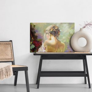 Peinture sur toile Portrait D'une Femme Pensive – Image 6