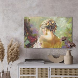 Peinture sur toile Portrait D'une Femme Pensive – Image 3