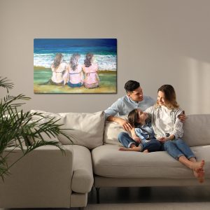 Peinture sur toile Trois Femmes Au Bord De La Mer – Image 7