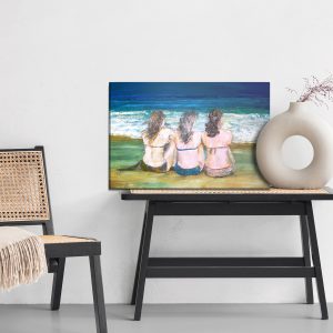 Peinture sur toile Trois Femmes Au Bord De La Mer – Image 6