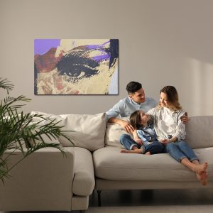 Peinture sur toile Une Peinture Abstraite D'un Visage – Image 7