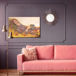 Peinture sur toile Une Femme Parmi Les Coquelicots – Image 4