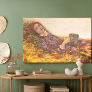 Peinture sur toile Une Femme Parmi Les Coquelicots – Image 5