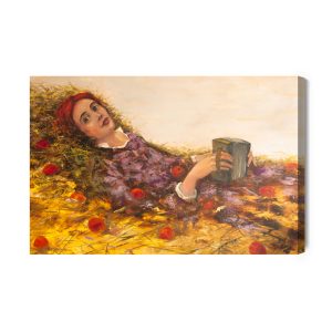 Peinture sur toile Une Femme Parmi Les Coquelicots – Image 2