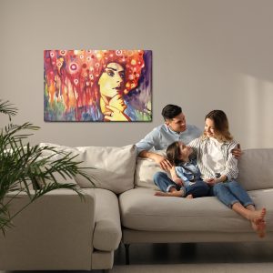 Peinture sur toile Un Portrait Abstrait D'une Femme – Image 7