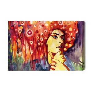 Peinture sur toile Un Portrait Abstrait D'une Femme – Image 2