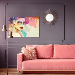 Peinture sur toile Portrait Coloré D'une Femme – Image 4