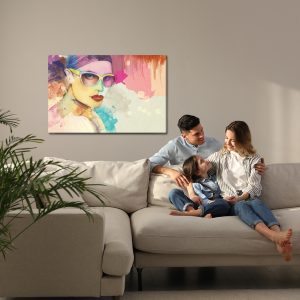 Peinture sur toile Portrait Coloré D'une Femme – Image 7