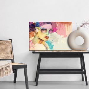 Peinture sur toile Portrait Coloré D'une Femme – Image 6