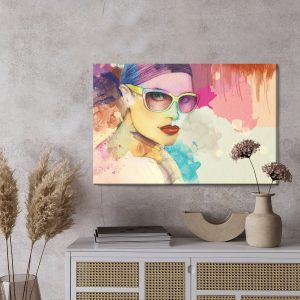 Peinture sur toile Portrait Coloré D'une Femme – Image 3