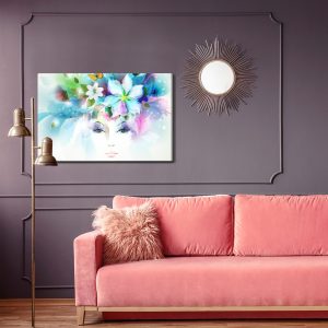 Peinture sur toile Visage De Femme Avec Des Plantes – Image 4