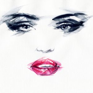 Peinture sur toile Visage Féminin Esquissé – Image 1