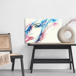 Peinture sur toile Visage De Femme Aquarelle – Image 6