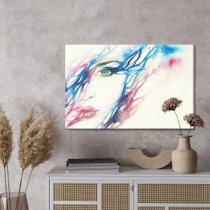 Peinture sur toile Visage De Femme Aquarelle – Image 3