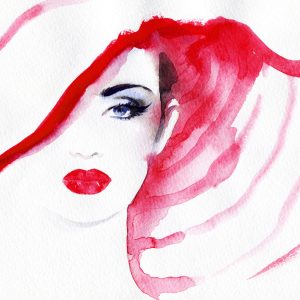 Peinture sur toile Portrait D'une Femme Au Chapeau – Image 1