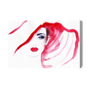 Peinture sur toile Portrait D'une Femme Au Chapeau – Image 2