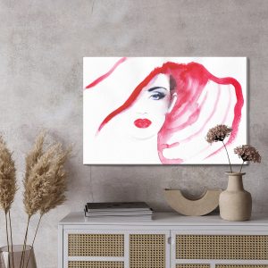 Peinture sur toile Portrait D'une Femme Au Chapeau – Image 3