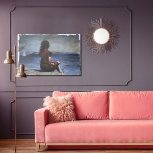 Peinture sur toile Femme Sur La Plage – Image 4