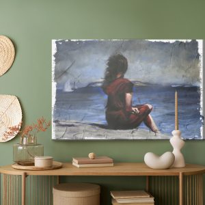 Peinture sur toile Femme Sur La Plage – Image 5