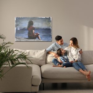 Peinture sur toile Femme Sur La Plage – Image 7