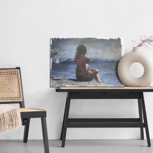 Peinture sur toile Femme Sur La Plage – Image 6