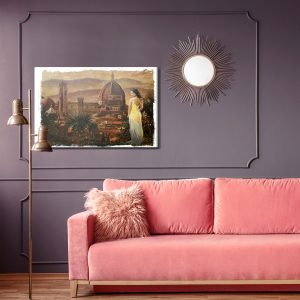 Peinture sur toile La Femme Sur Le Fond De La Cathédrale De Florence – Image 4