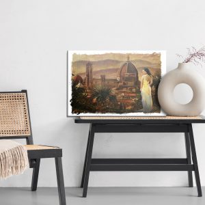 Peinture sur toile La Femme Sur Le Fond De La Cathédrale De Florence – Image 6