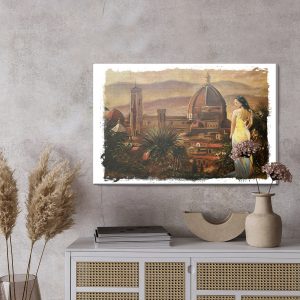 Peinture sur toile La Femme Sur Le Fond De La Cathédrale De Florence – Image 3