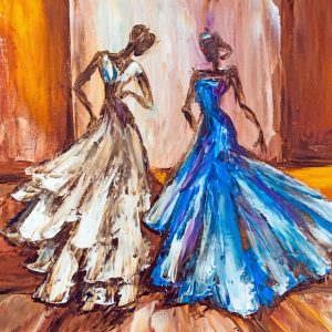 Peinture sur toile Femmes En Robe De Bal – Image 1