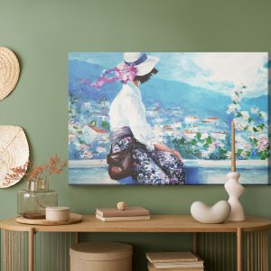 Peinture sur toile La Femme Sur Fond De Paysage – Image 5