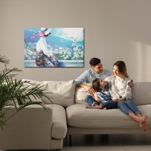 Peinture sur toile La Femme Sur Fond De Paysage – Image 7