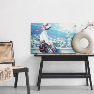 Peinture sur toile La Femme Sur Fond De Paysage – Image 6