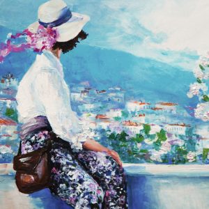 Peinture sur toile La Femme Sur Fond De Paysage – Image 1