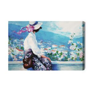 Peinture sur toile La Femme Sur Fond De Paysage – Image 2