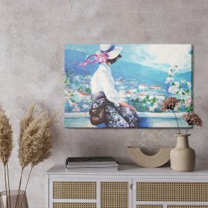 Peinture sur toile La Femme Sur Fond De Paysage – Image 3