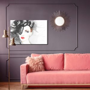 Peinture sur toile Portrait De Femme À L'aquarelle – Image 4