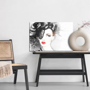 Peinture sur toile Portrait De Femme À L'aquarelle – Image 6
