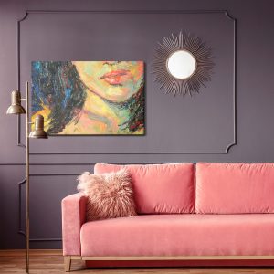 Peinture sur toile Un Visage Féminin Dans Une Version Abstraite – Image 4