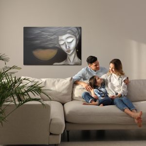Peinture sur toile Un Portrait Féminin En Version Abstraite – Image 7