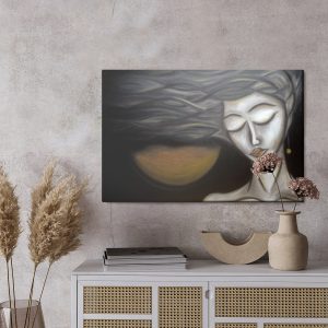 Peinture sur toile Un Portrait Féminin En Version Abstraite – Image 3