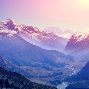 Peinture sur toile Incroyable Pays De Montagne – Image 1