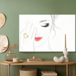 Peinture sur toile Un Visage Féminin Délicat – Image 5